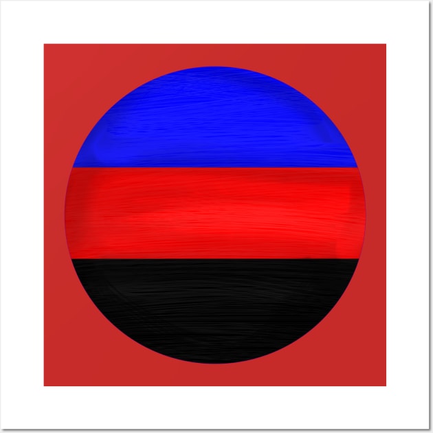 Polyamorous pride flag colours circular Wall Art by deathlake